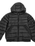 Giacca per bambino C.P. Company Kids nero con cappuccio - Rubino Kids