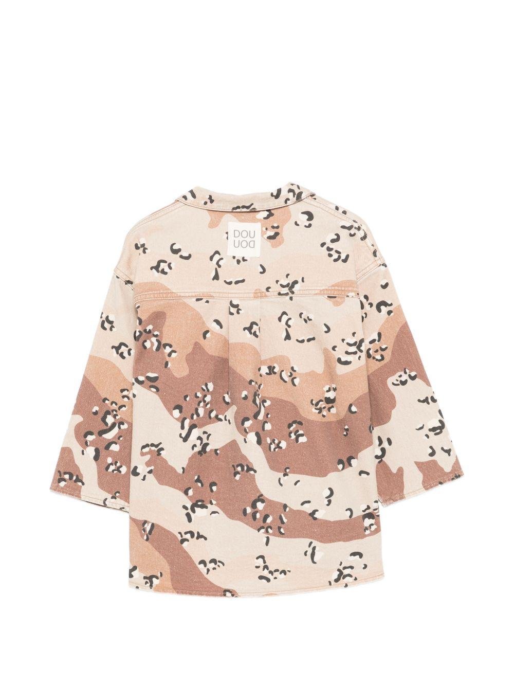 Giacca per bambino Douuod Kids beige con effetto camouflage - Rubino Kids