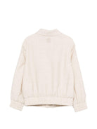 Giacca per bambino Eleventy Kids beige con colletto a punta - Rubino Kids