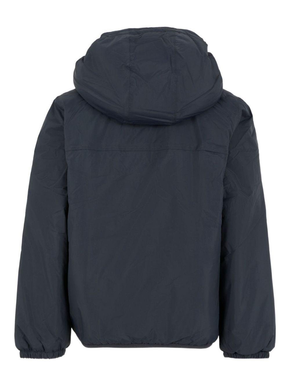 Giacca per bambino K Way Kids blu con cappuccio e fodera in pile - Rubino Kids