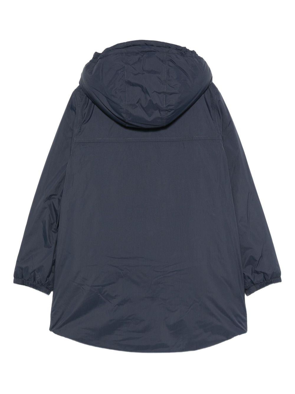 Giacca per bambino K Way Kids blu con cappuccio e zip frontale - Rubino Kids