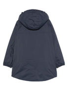 Giacca per bambino K Way Kids blu con cappuccio e zip frontale - Rubino Kids