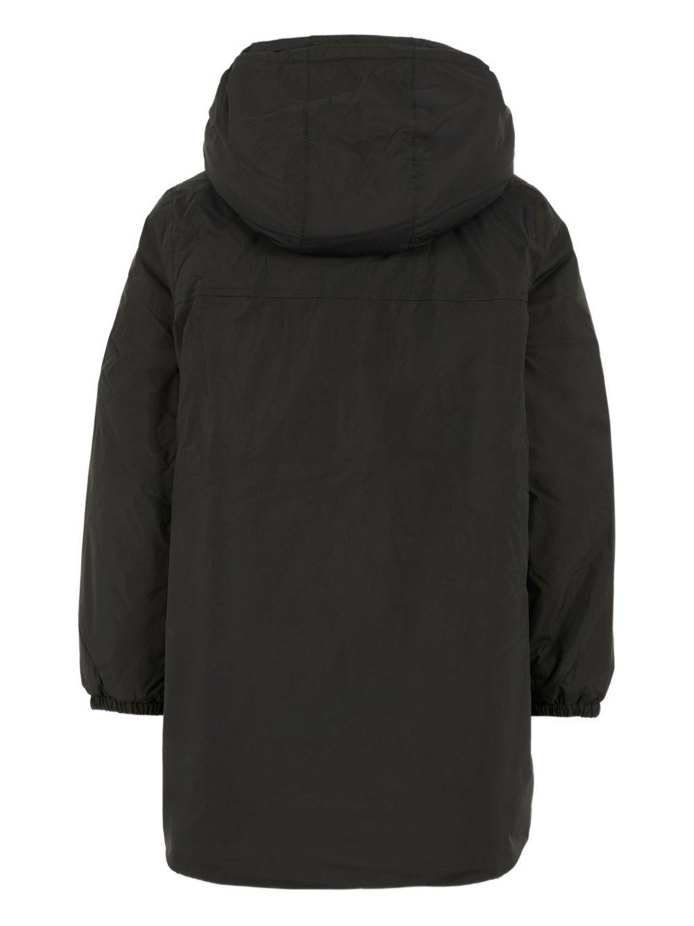 Giacca per bambino K Way Kids nero con cappuccio e fodera in pile - Rubino Kids