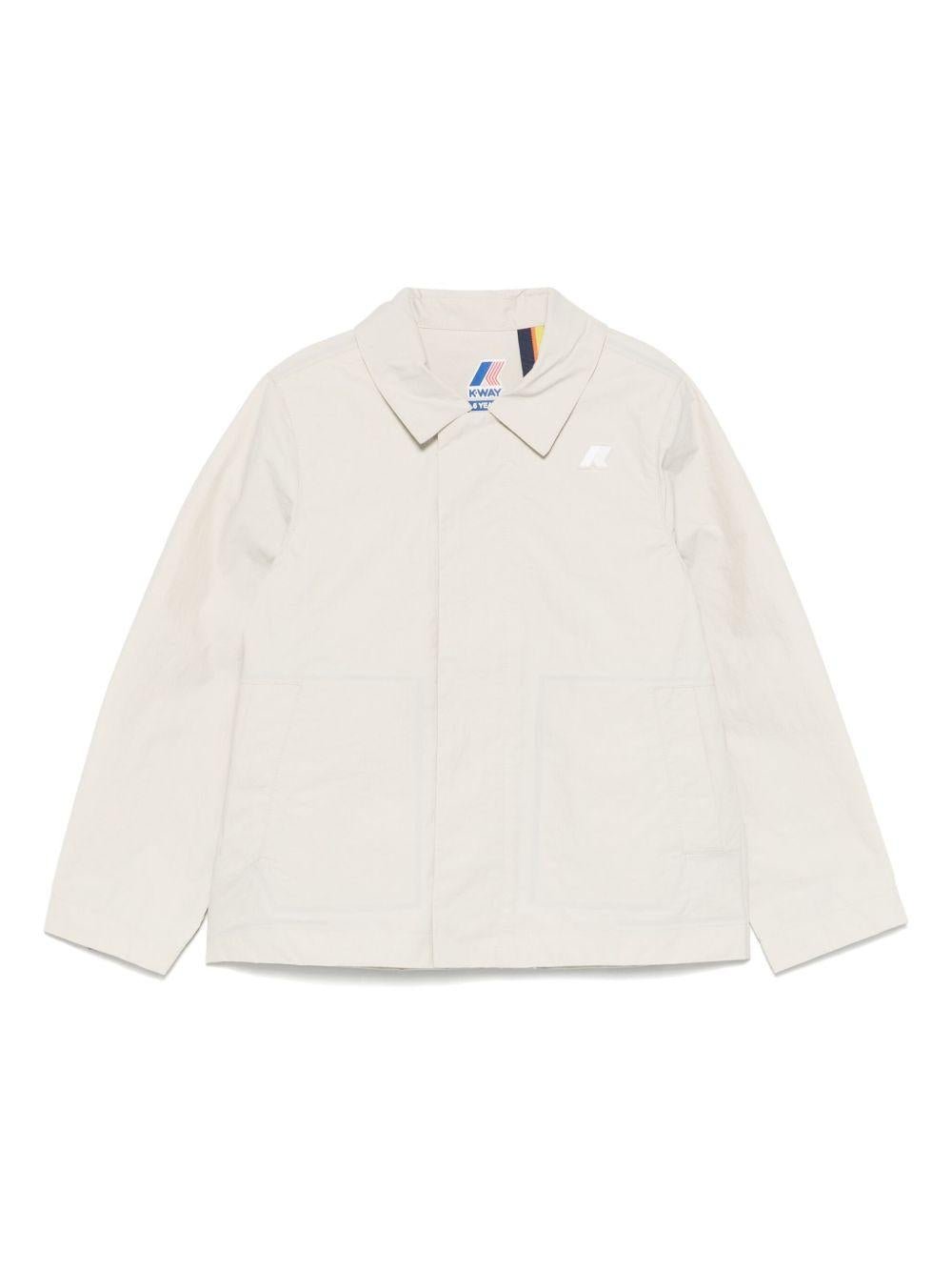 Giacca per bambino K - Way Kids P. Broen beige con due tasche laterali a fessura - Rubino Kids
