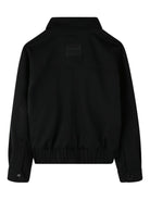 Giacca per bambino Lanvin Enfant nera con applicazione con logo sul petto - Rubino Kids