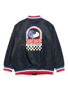 Giacca per bambino MC2 Saint Barth Kids x Peanuts Wells Jr. blu con toppa logo - Rubino Kids