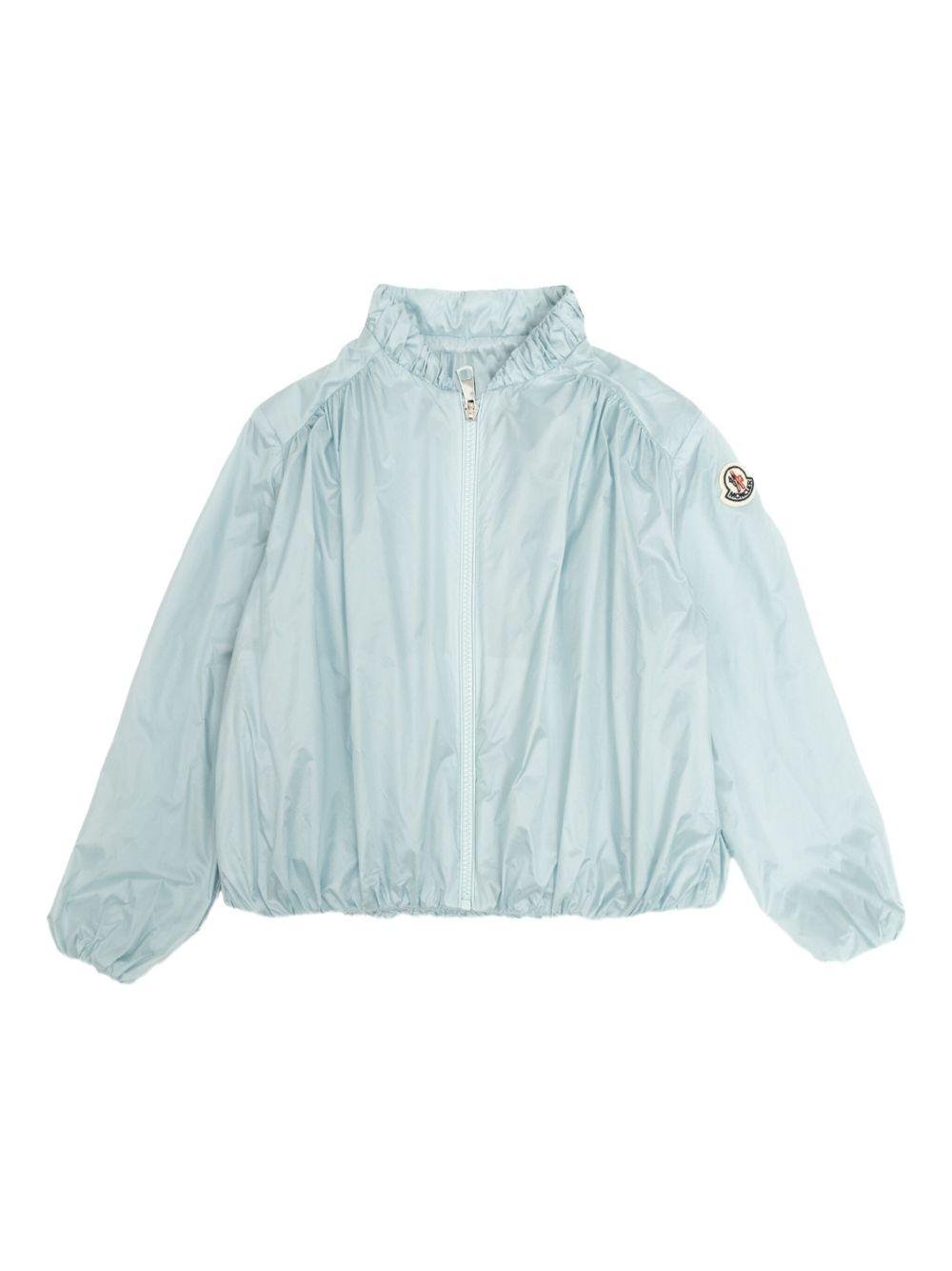 Giacca per bambino Moncler Enfant azzurro con applicazione - Rubino Kids