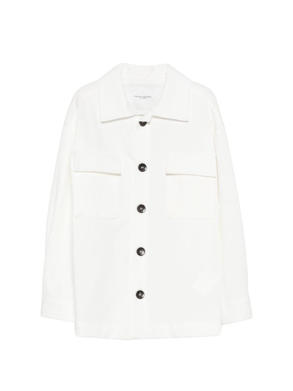 Giacca per bambino Paolo Pecora Kids bianca con tasche - Rubino Kids