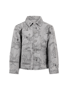 Giacca per bambino Stella McCartney Kids grigia con stampa grafica Bugs - Rubino Kids