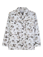 Giacca per bambino The Marc Jacobs Kids bianca con stampa grafica all - over - Rubino Kids