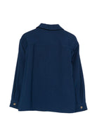 Giacca per bambino TRUSSARDI JUNIOR blu con logo ricamato - Rubino Kids