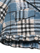 Giacca per neonata A'lapage azzurra con motivo scozzese - Rubino Kids