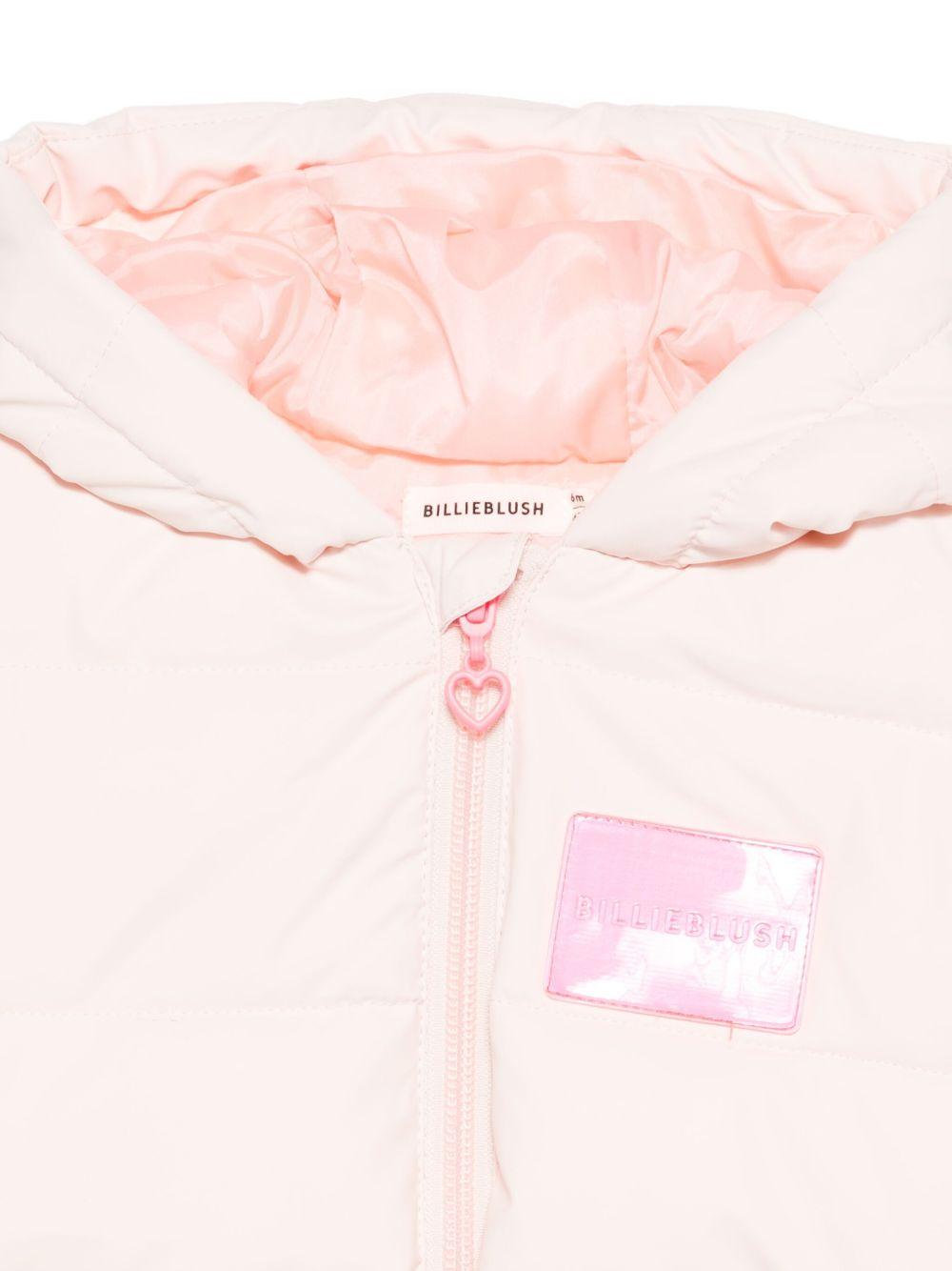 Giacca per neonata Billieblush rosa imbottita con logo patch - Rubino Kids