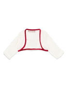 Giacca per neonata La Stupenderia bouclé bianco con bordo a contrasto - Rubino Kids