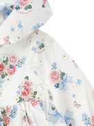 Giacca per neonata Monnalisa bianca con stampa a fiori - Rubino Kids