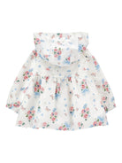 Giacca per neonata Monnalisa bianca con stampa a fiori - Rubino Kids