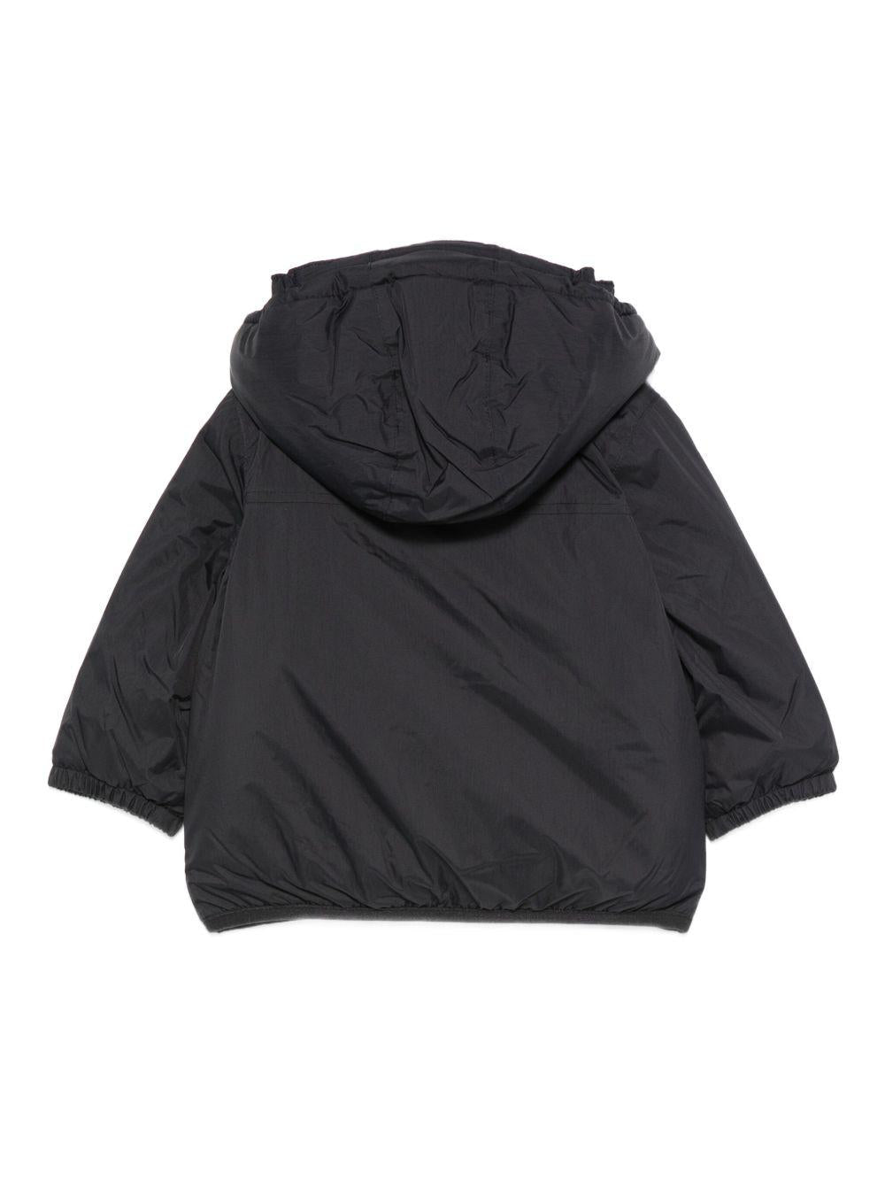 Giacca per neonati K Way Kids blu con cappuccio e zip frontale - Rubino Kids