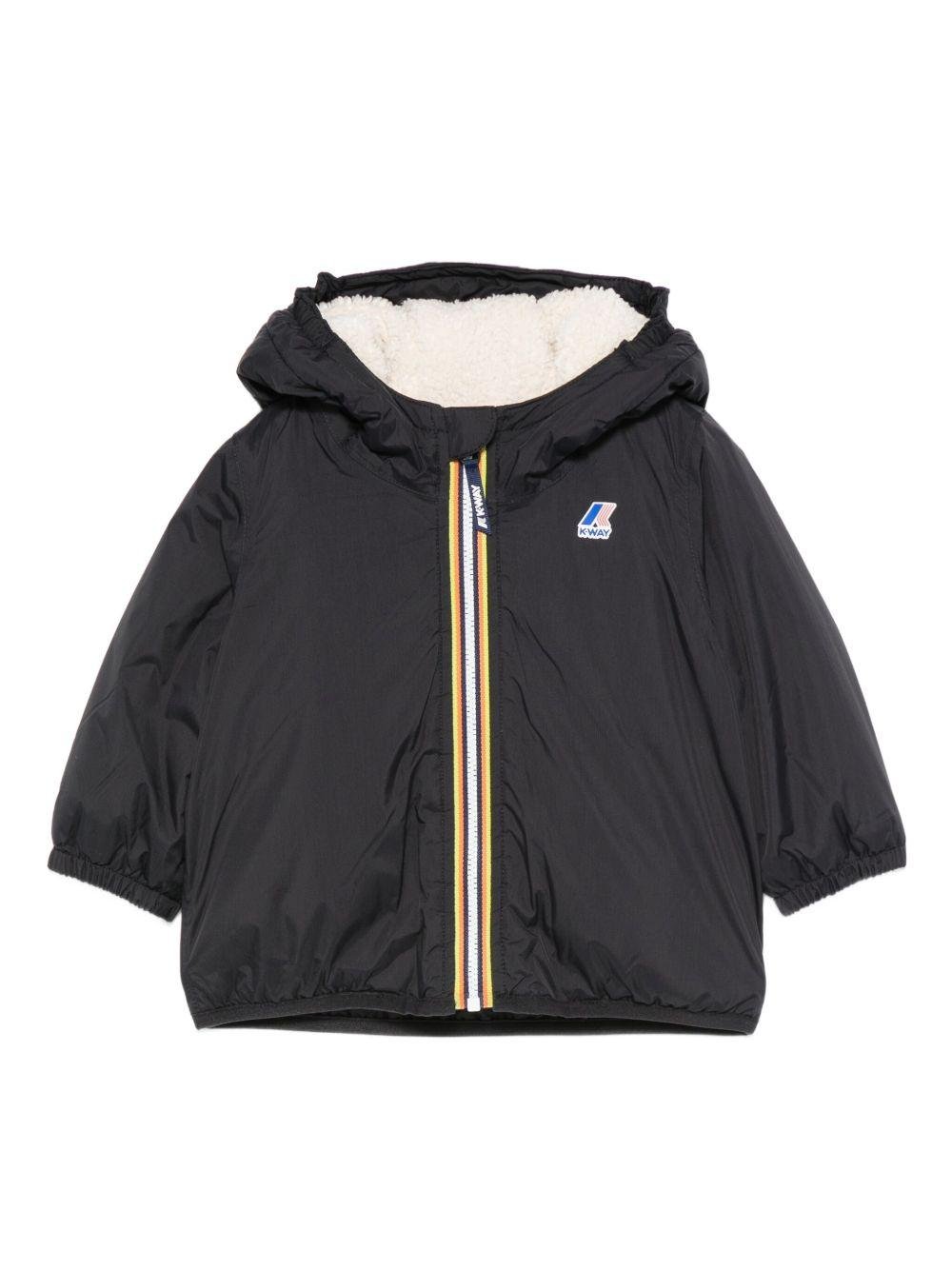 Giacca per neonati K Way Kids blu con cappuccio e zip frontale - Rubino Kids