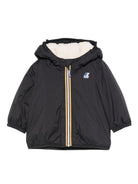 Giacca per neonati K Way Kids blu con cappuccio e zip frontale - Rubino Kids