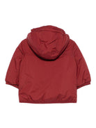 Giacca per neonati K Way Kids bordeaux con cappuccio e zip frontale - Rubino Kids
