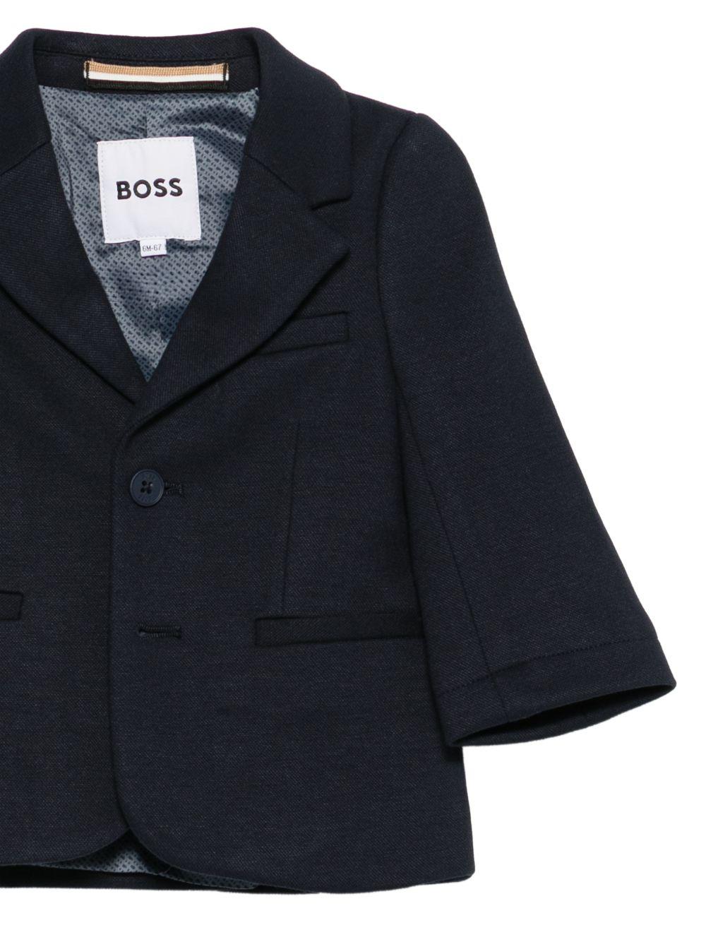 Giacca per neonato Boss Kids blu con revers classici - Rubino Kids