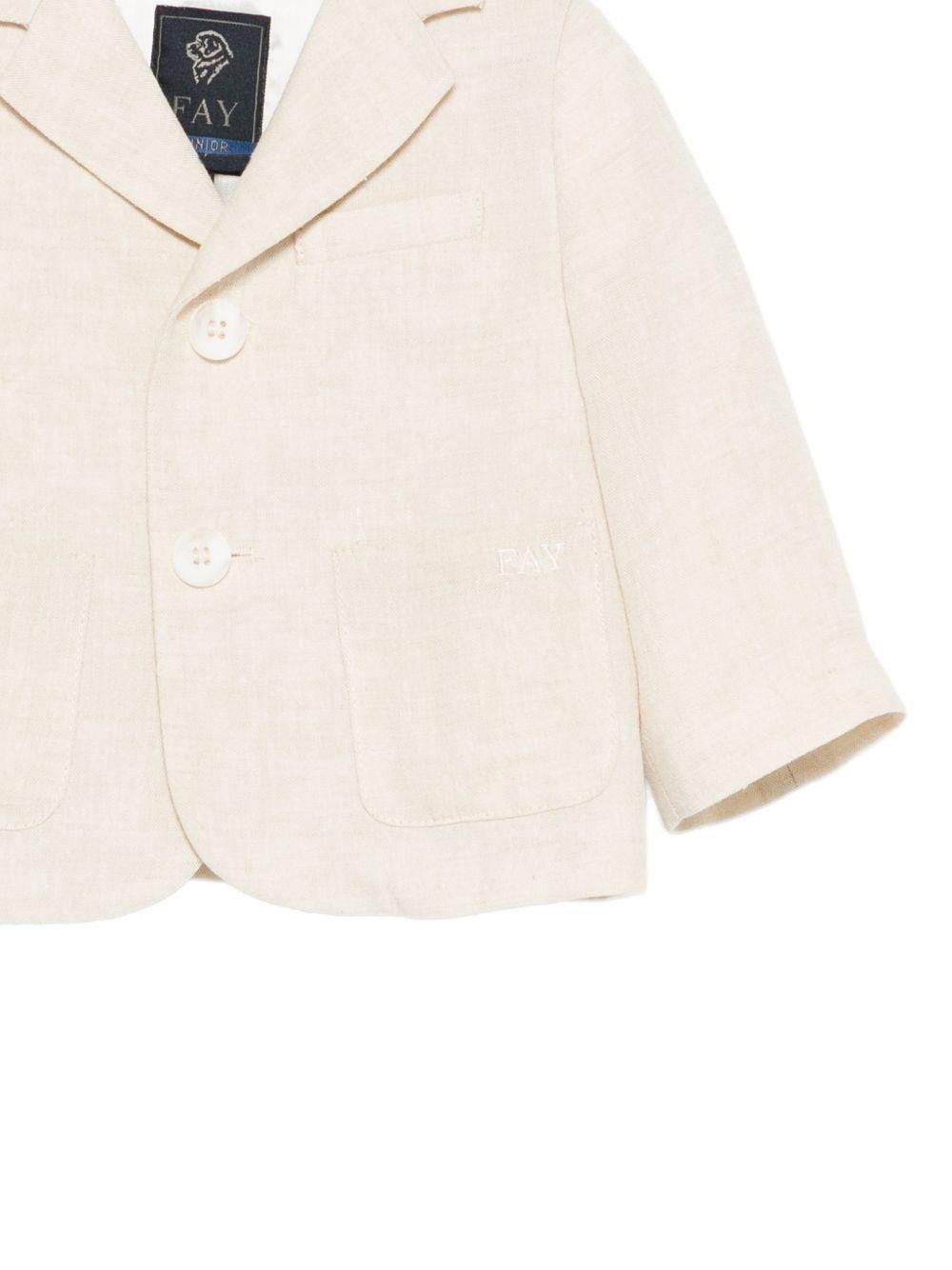 Giacca per neonato Fay Kids beige con revers classici - Rubino Kids