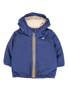 Giacca per neonato K Way Kids blu con cappuccio e fodera in pile - Rubino Kids