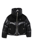 Giacca trapuntata per bambina Herno Kids nero con inserti imbottiti - Rubino Kids