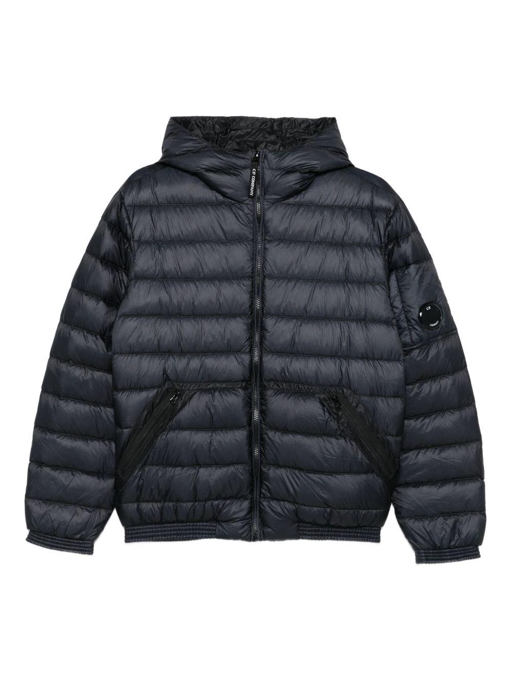 Giacca trapuntata per bambino C.P. Company Kids blu con cappuccio - Rubino Kids