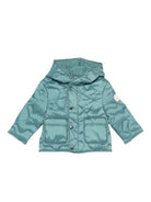 Giacca trapuntata per neonati Emporio Armani Kids verde con cappuccio - Rubino Kids