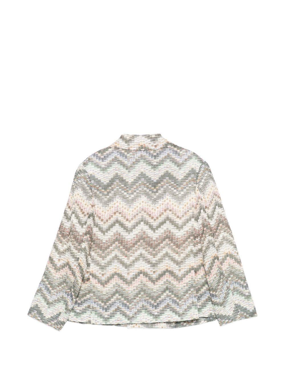 Giacche per bambino Missoni Kids beige con motivo a zig - zag - Rubino Kids