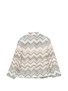 Giacche per bambino Missoni Kids beige con motivo a zig - zag - Rubino Kids