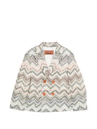Giacche per bambino Missoni Kids beige con motivo a zig - zag - Rubino Kids