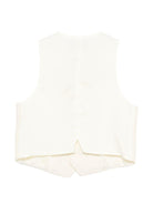 Gilet per bambino Emporio Armani Kids bianco con scollo a V - Rubino Kids