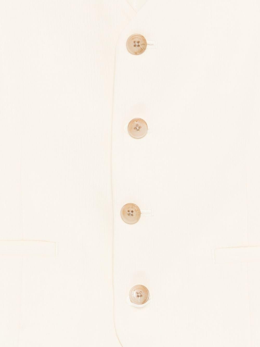 Gilet per bambino Emporio Armani Kids bianco con scollo a V - Rubino Kids