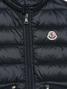 Gilet per bambino Moncler Enfant blu navy con logo sul petto - Rubino Kids