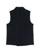 Gilet per bambino Paolo Pecora Kids blu doppiopetto gessato - Rubino Kids