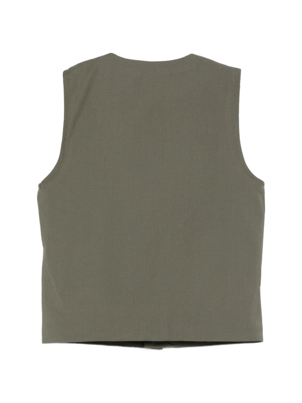 Gilet per bambino Paolo Pecora Kids verde con bottoni - Rubino Kids