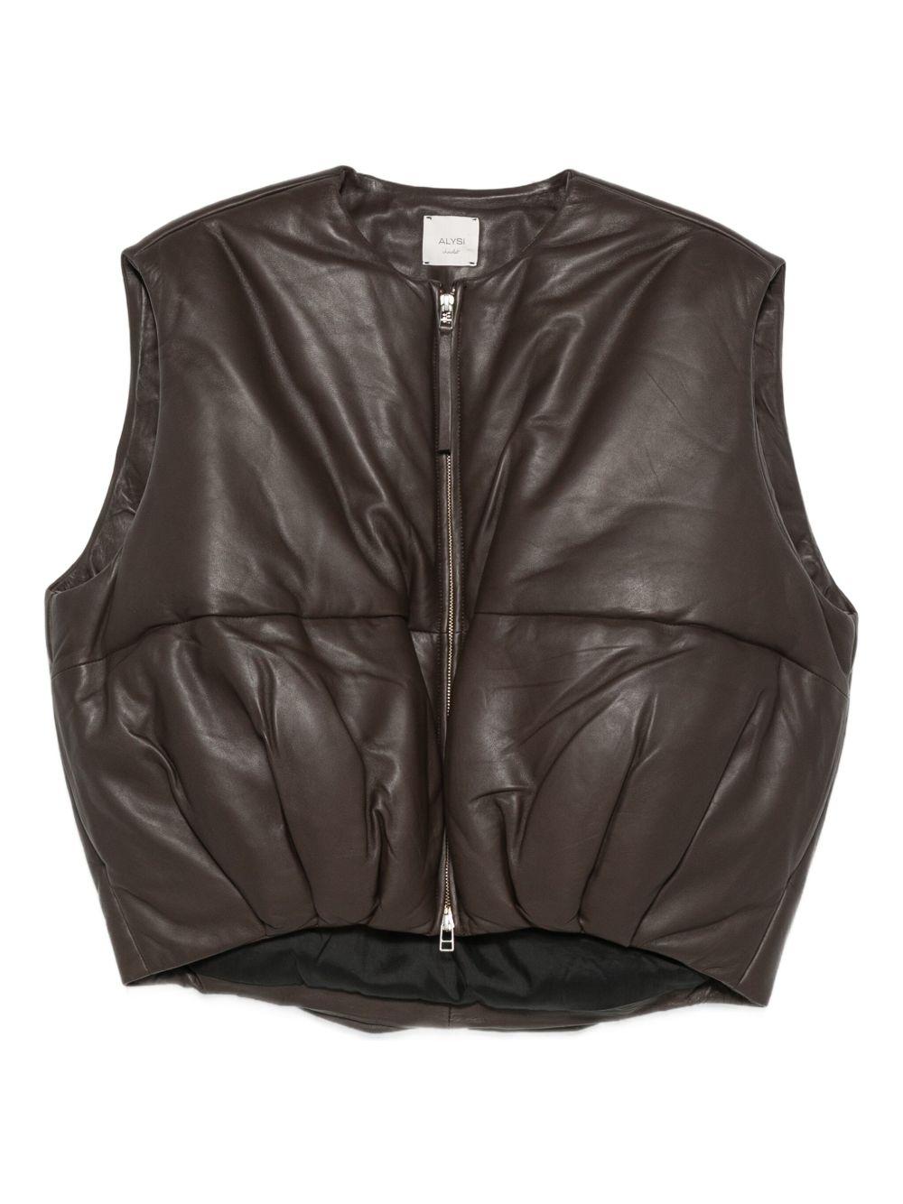 Gilet per donna Alysi marrone con design trapuntato - Rubino Kids