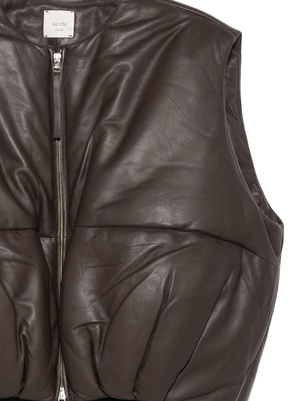 Gilet per donna Alysi marrone con design trapuntato - Rubino Kids