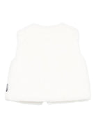 Gilet per neonati Moschino Kids bianco con applicazione Teddy Bear - Rubino Kids