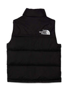 Gilet Retro Nuptse 1996 per bambino The North Face Kids nero con logo sul petto - Rubino Kids