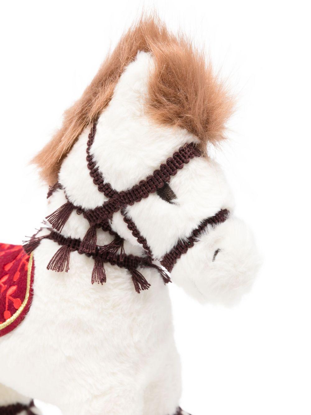 Giocattolo cavallo per bambini Bonpoint bianco con criniera in pelliccia - Rubino Kids