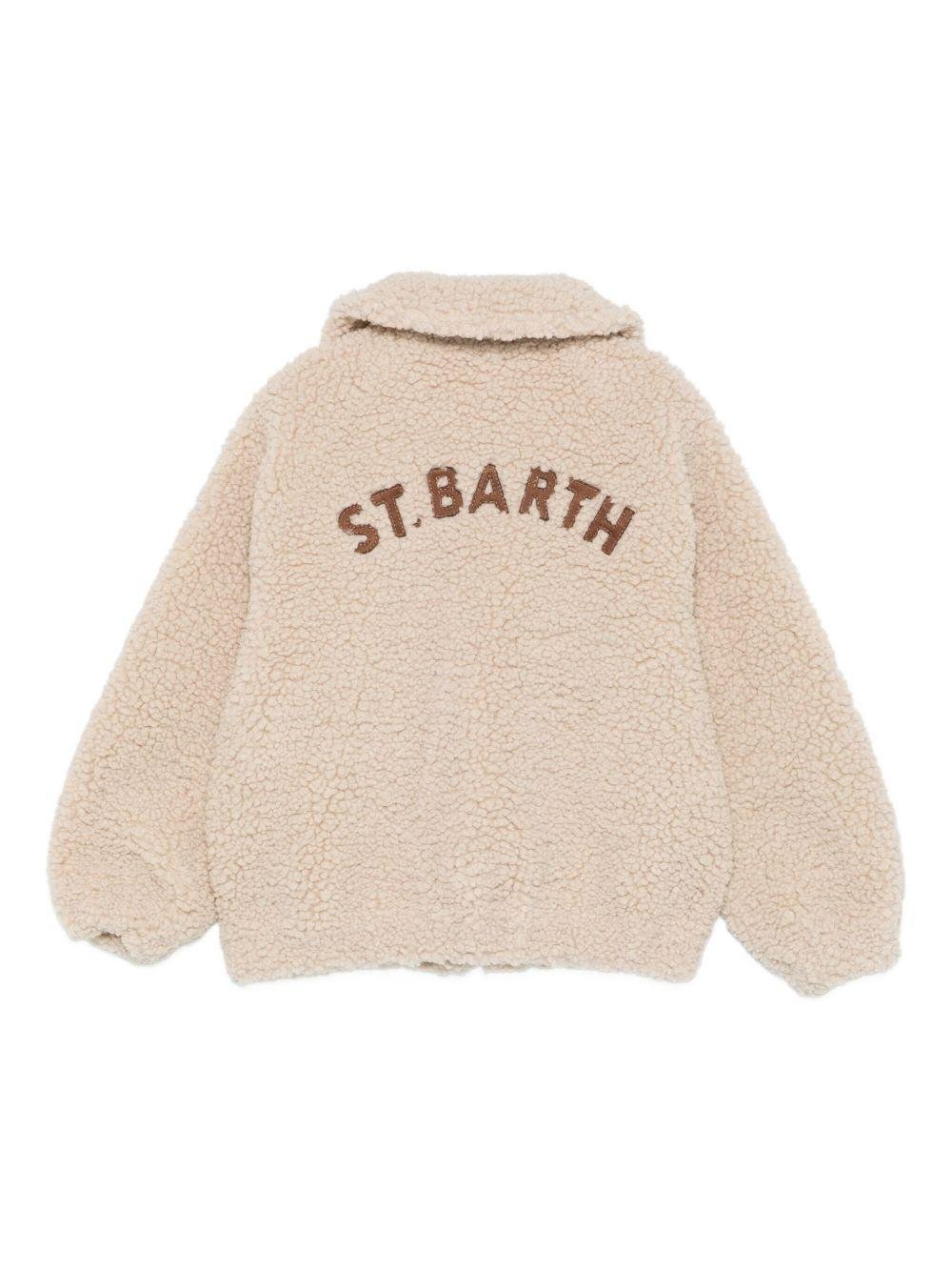 Giubbino Abel Jr Teddy per bambino MC2 Saint Barth Kids beige con collo a punta - Rubino Kids