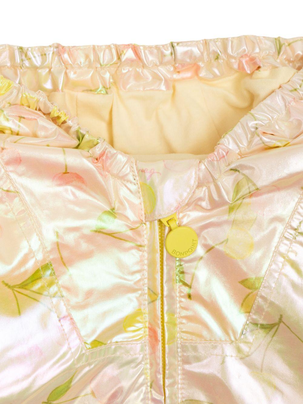 Giubbino Alana per neonata Bonpoint rosa con stampa a fiori - Rubino Kids