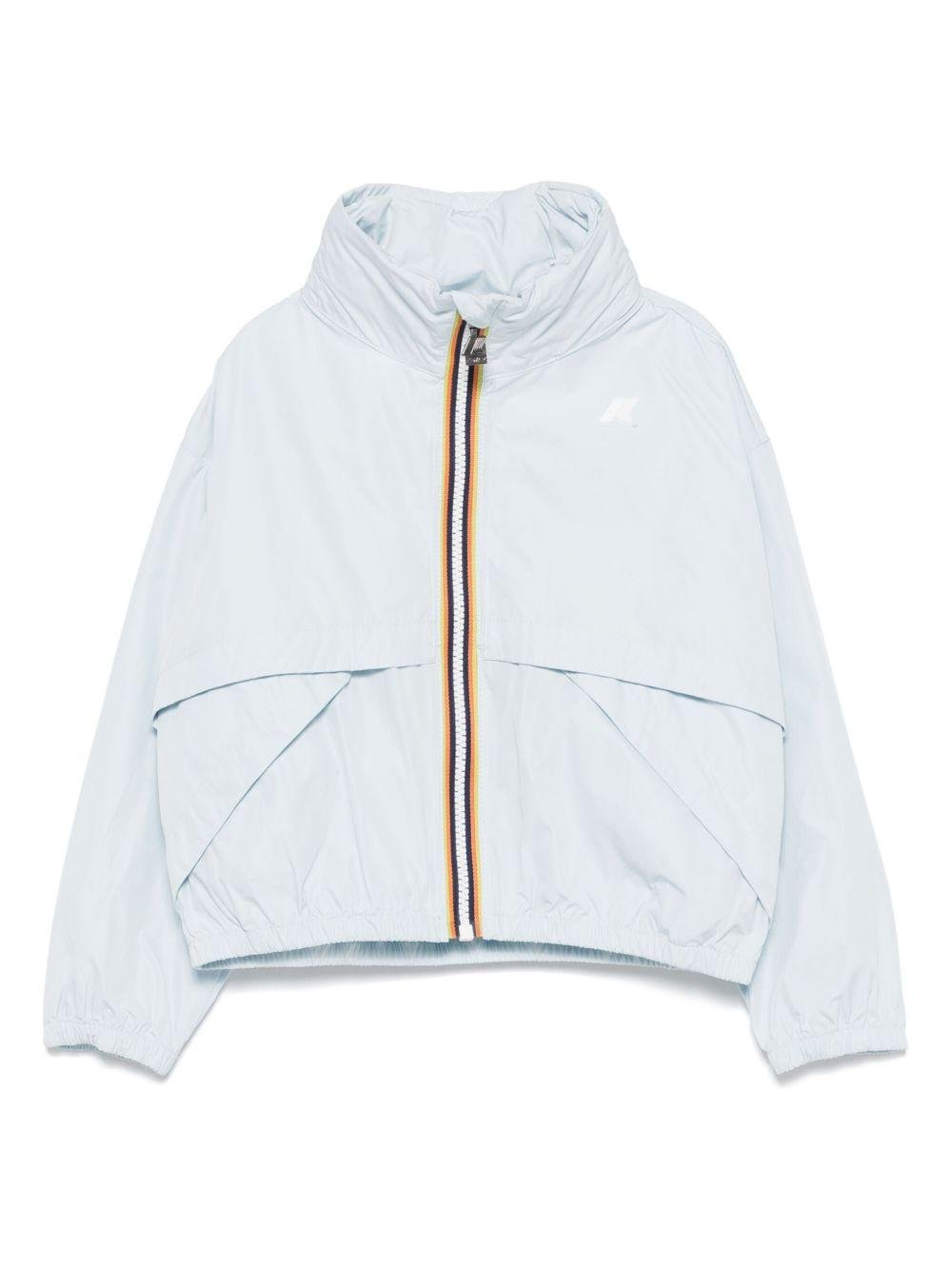 Giubbino Aubette per bambino K Way Kids celeste con pattina frangivento - Rubino Kids
