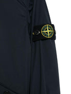 Giubbino con applicazione Compass per bambino Stone Island Junior blu con colletto classico - Rubino Kids