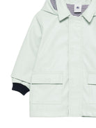 Giubbino impermeabile per neonati Petit Bateau verde con cappuccio - Rubino Kids