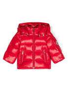 Giubbino Moncler Maya per neonata Moncler Enfant rosso con collo a imbuto - Rubino Kids