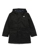 Giubbino P. Jacko Marmotta per bambino K - Way Kids nero con dettaglio con logo in gomma - Rubino Kids